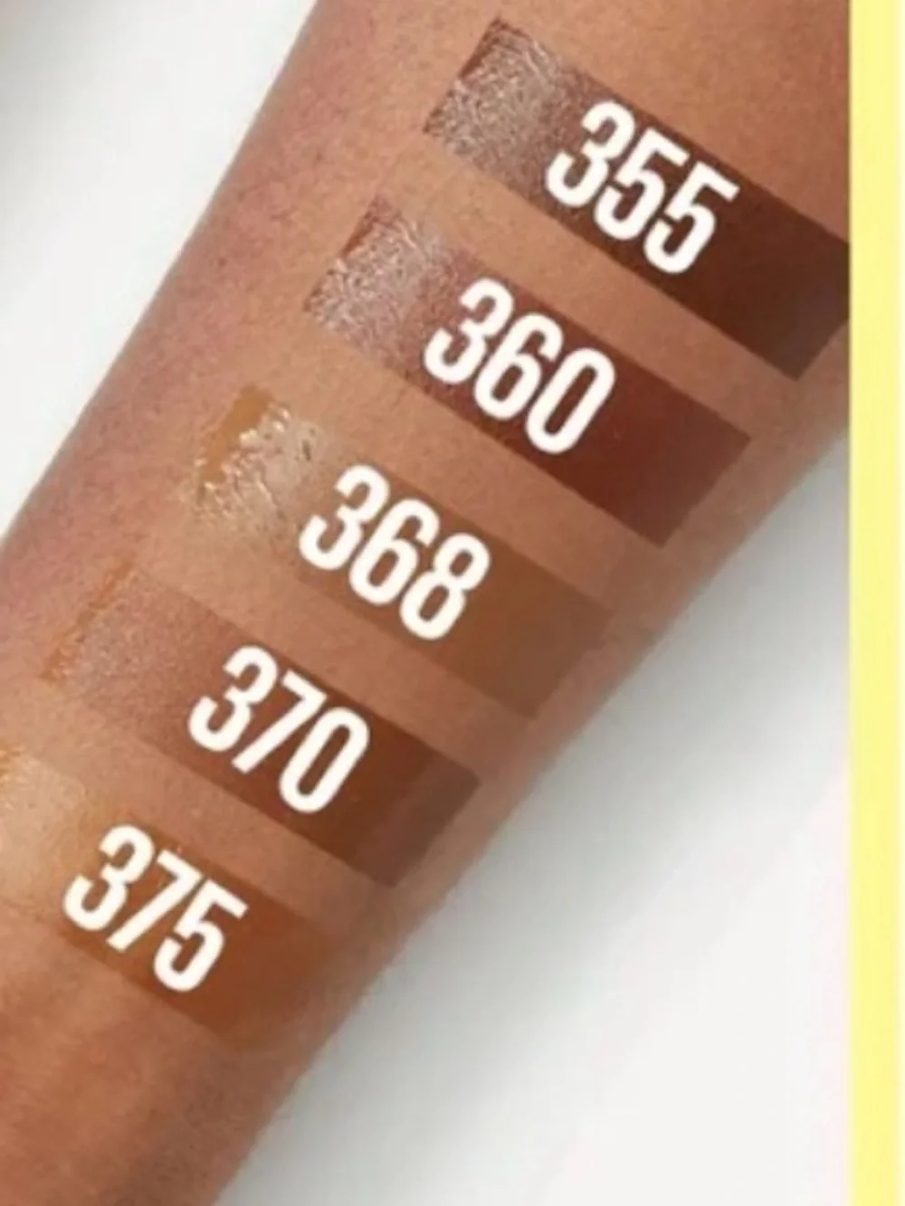 Maybelline Fit Me Foundation Shade Swatches - Brown & Tan Tones